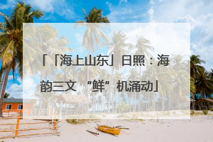 「海上山东」日照：海韵三文 “鲜”机涌动