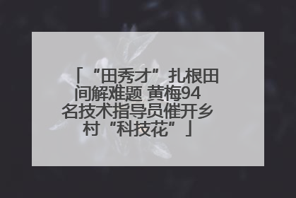 “田秀才”扎根田间解难题 黄梅94名技术指导员催开乡村“科技花”
