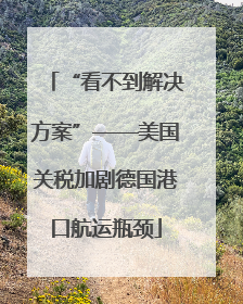 “看不到解决方案”——美国关税加剧德国港口航运瓶颈