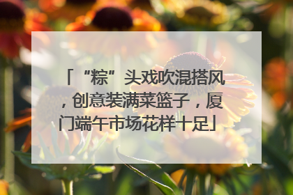 “粽”头戏吹混搭风，创意装满菜篮子，厦门端午市场花样十足