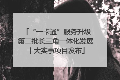 “一卡通”服务升级 第二批长三角一体化发展十大实事项目发布