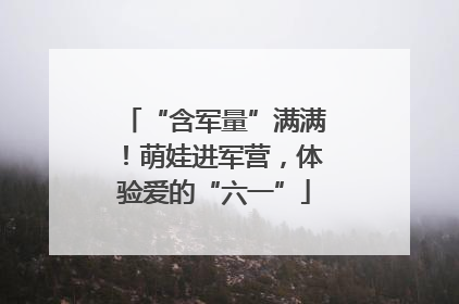 “含军量”满满！萌娃进军营，体验爱的“六一”
