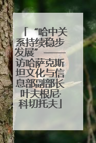 “哈中关系持续稳步发展”——访哈萨克斯坦文化与信息部副部长叶夫根尼·科切托夫