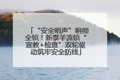 “安全哨声”响彻全镇！新泰羊流镇“宣教+检查”双轮驱动筑牢安全防线