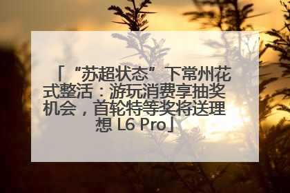 “苏超状态”下常州花式整活：游玩消费享抽奖机会，首轮特等奖将送理想 L6 Pro