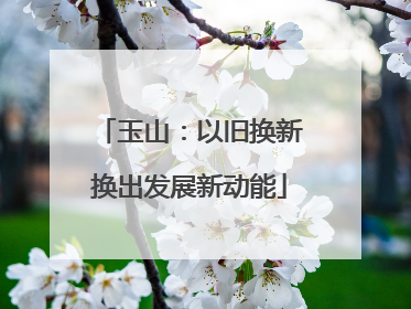 玉山：以旧换新换出发展新动能