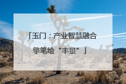 玉门：产业智慧融合 擎笔绘“丰景”