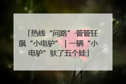 热线“问路”·管管狂飙“小电驴”｜一辆“小电驴”驮了五个娃