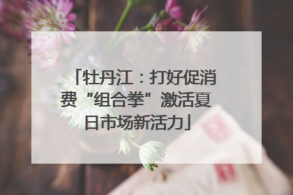 牡丹江：打好促消费“组合拳”激活夏日市场新活力
