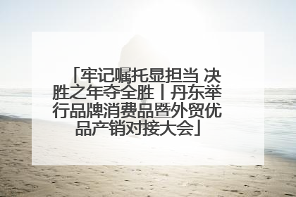 牢记嘱托显担当 决胜之年夺全胜丨丹东举行品牌消费品暨外贸优品产销对接大会