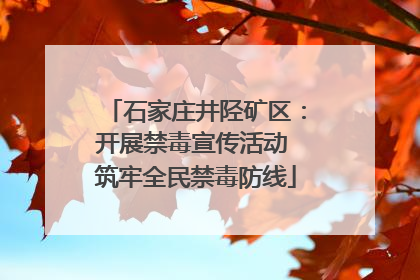 石家庄井陉矿区：开展禁毒宣传活动 筑牢全民禁毒防线