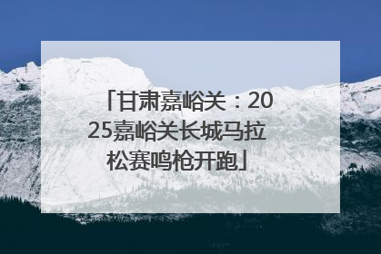 甘肃嘉峪关：2025嘉峪关长城马拉松赛鸣枪开跑