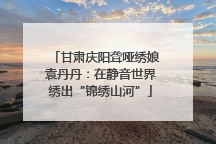 甘肃庆阳聋哑绣娘袁丹丹：在静音世界绣出“锦绣山河”