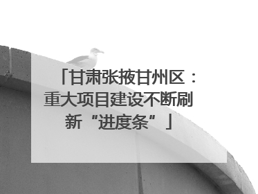 甘肃张掖甘州区：重大项目建设不断刷新“进度条”