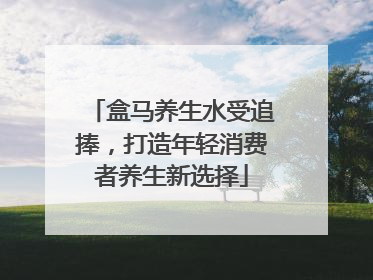 盒马养生水受追捧，打造年轻消费者养生新选择