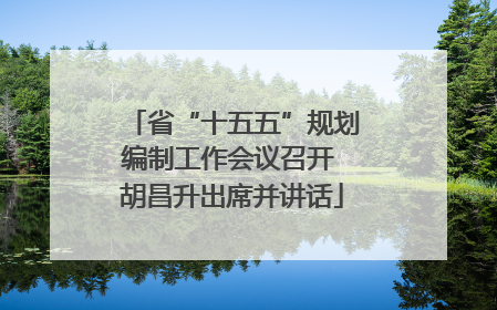 省“十五五”规划编制工作会议召开 胡昌升出席并讲话