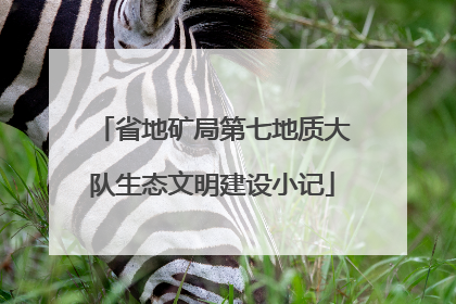 省地矿局第七地质大队生态文明建设小记