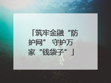 筑牢金融“防护网” 守护万家“钱袋子”