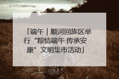 端午｜顺河回族区举行“粽情端午 传承安康”文明集市活动