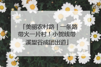 美丽农村路｜一条路带火一片村！小贺线带溪望谷成团出道