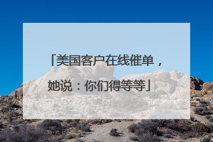 美国客户在线催单，她说：你们得等等