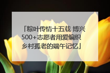 粽叶传情十五载 博兴500+志愿者用爱编织乡村孤老的端午记忆