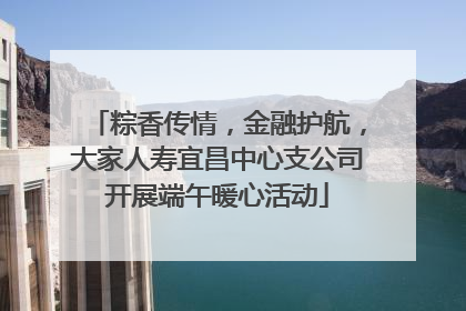 粽香传情，金融护航，大家人寿宜昌中心支公司开展端午暖心活动