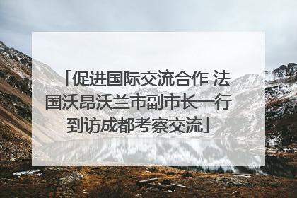促进国际交流合作 法国沃昂沃兰市副市长一行到访成都考察交流