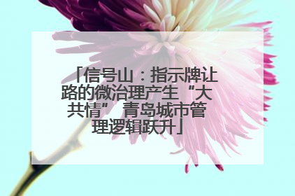 信号山：指示牌让路的微治理产生“大共情” 青岛城市管理逻辑跃升