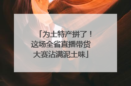 为土特产拼了！这场全省直播带货大赛沾满泥土味