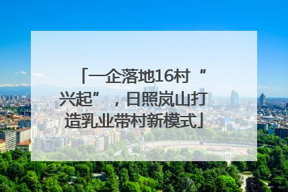 一企落地16村“兴起”，日照岚山打造乳业带村新模式