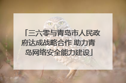 三六零与青岛市人民政府达成战略合作 助力青岛网络安全能力建设