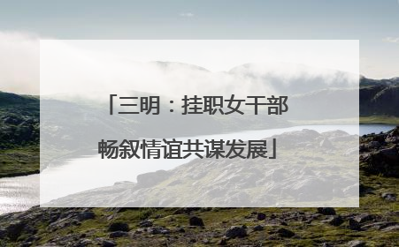 三明：挂职女干部畅叙情谊共谋发展