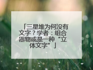 三星堆为何没有文字？学者：组合器物或是一种“立体文字”