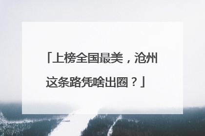上榜全国最美，沧州这条路凭啥出圈？