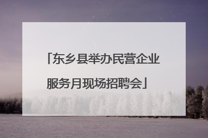 东乡县举办民营企业服务月现场招聘会