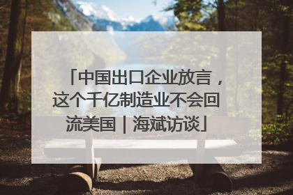 中国出口企业放言，这个千亿制造业不会回流美国｜海斌访谈