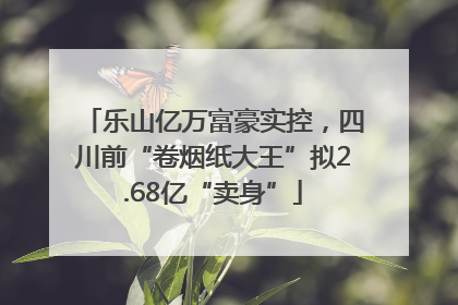 乐山亿万富豪实控，四川前“卷烟纸大王”拟2.68亿“卖身”