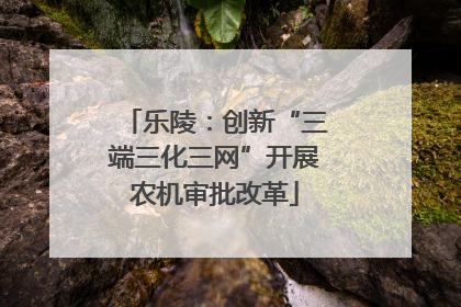 乐陵：创新“三端三化三网”开展农机审批改革