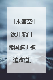 乘客空中欲开舱门 跨国航班被迫改道