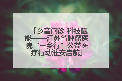 乡音问诊 科技赋能——江苏省肿瘤医院“三乡行”公益医疗行动淮安启航