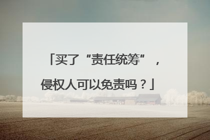 买了“责任统筹”，侵权人可以免责吗？