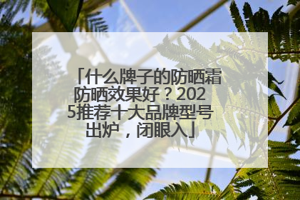 什么牌子的防晒霜防晒效果好？2025推荐十大品牌型号出炉，闭眼入