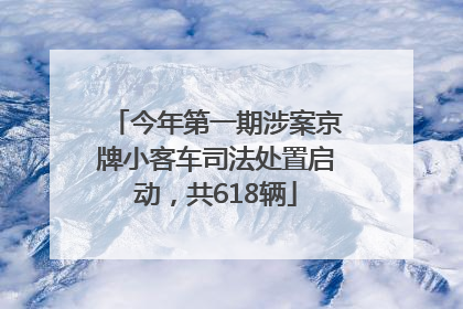 今年第一期涉案京牌小客车司法处置启动，共618辆