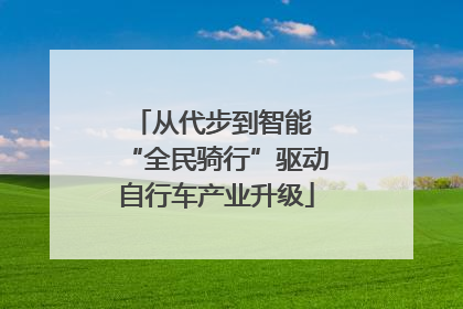 从代步到智能 “全民骑行”驱动自行车产业升级
