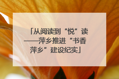 从阅读到“悦”读——萍乡推进“书香萍乡”建设纪实