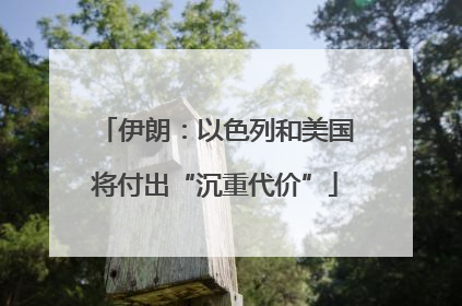 伊朗：以色列和美国将付出“沉重代价”