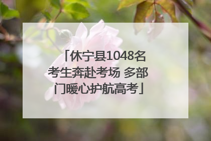 休宁县1048名考生奔赴考场 多部门暖心护航高考