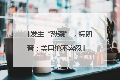 发生“恐袭”，特朗普：美国绝不容忍