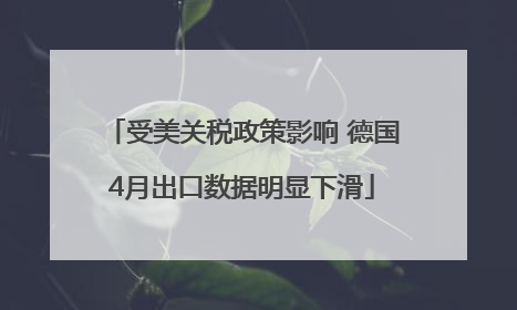 受美关税政策影响 德国4月出口数据明显下滑
